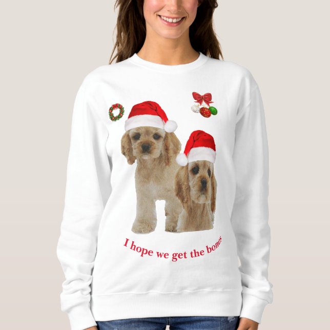 Moletom Natal do Cocker Spaniel (Frente)