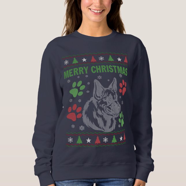 Moletom Natal do german shepherd (Frente)