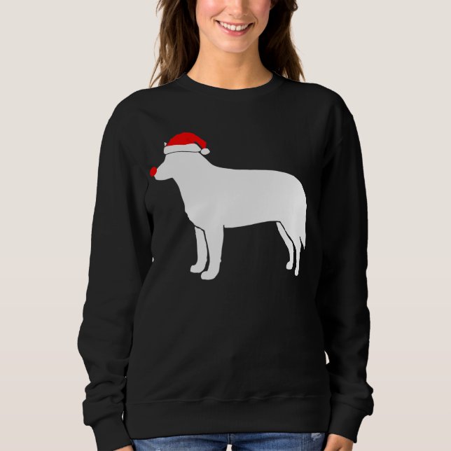 Moletom Natal do Red Heeler T Santa Hat australiano (Frente)