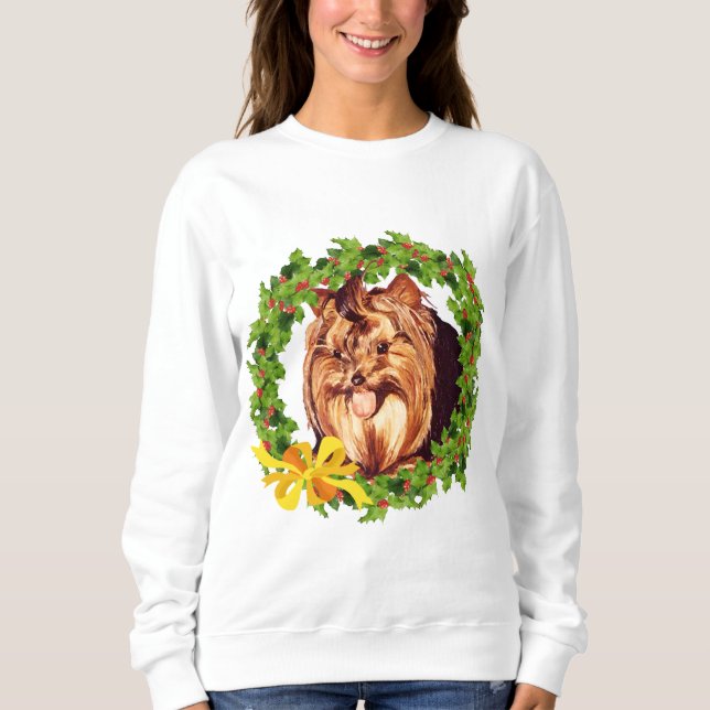 Moletom Natal do Yorkshire Terrier (Frente)