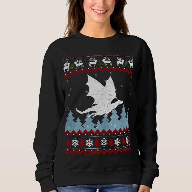 Moletom Natal - Dragão Cuado Feio Doce (Frente)