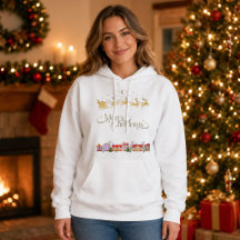 Natal Elegante Sleigh do Papai Noel Branco para Mu