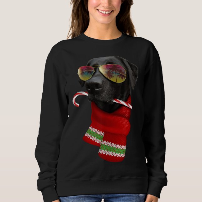 Moletom Natal Em Julho Labrador Sunglass Dog (Frente)