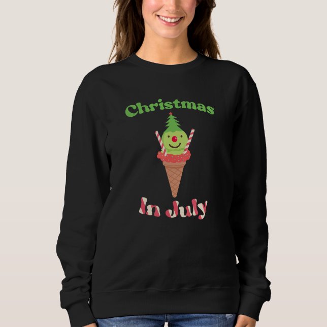Moletom Natal Em Julho - Óculos De Sol Groovy Santa Hat (Frente)