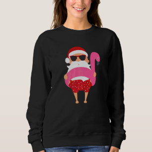 Moletom Natal Em Julho Papai Noel Havaí Óculos De Sol Flam