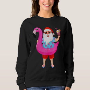 Moletom Natal Em Julho Papais noeis Hawaii Sunglass Flamin