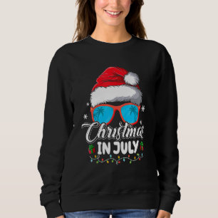 Moletom Natal Em Julho Santa Hábitos Sunglass Verão Vaca