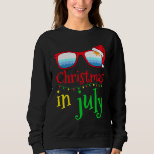 Moletom Natal Em Julho Santa Hábitos Sunglass Verão Vaca