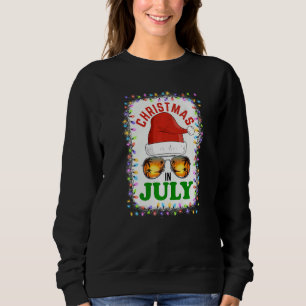 Moletom Natal Em Julho Santa Hábitos Sunglass Verão Vaca