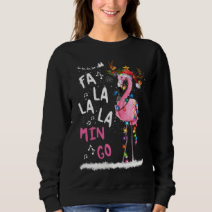 Moletom Natal Fa La Mingo Flamingo Com Natal