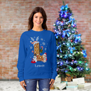 Moletom Natal familiar Santa Hat Alphabet L Womens