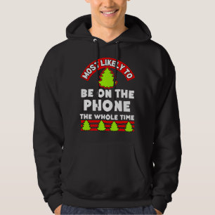 Moletom Natal feio, é mais provável que esteja no telefone