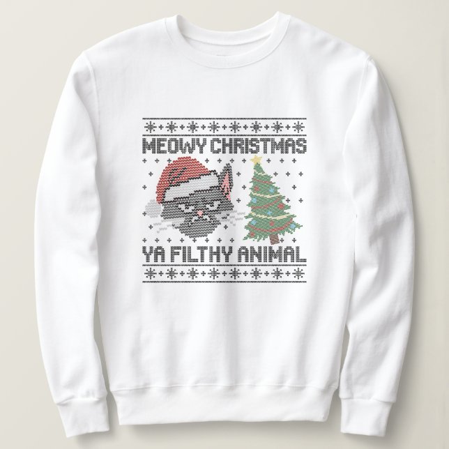 Moletom Natal Felino, seu Animal Imundo - Natal Feio (Frente do Design)
