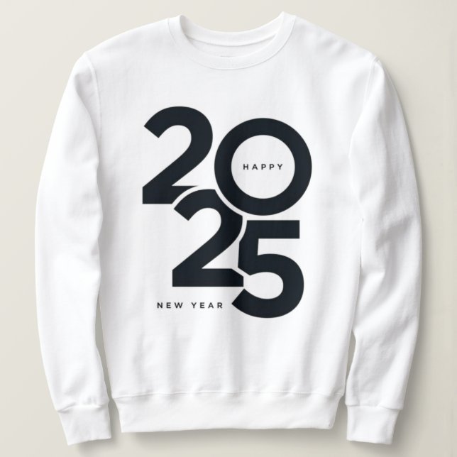 Moletom natal, feliz e brilhante, feliz, moderno, típico (Frente do Design)