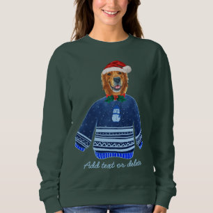 Moletom Natal Fofo Cachorro Golden Retriever Roupa de Nata