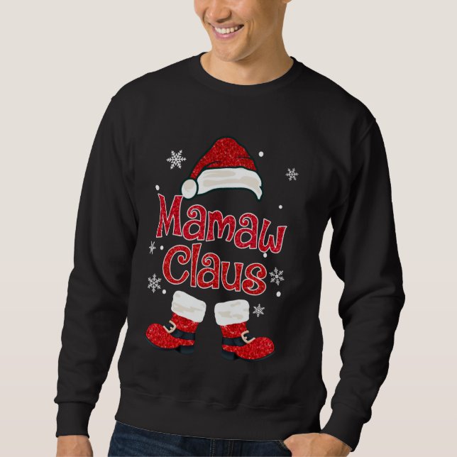 Moletom Natal Gigi Claus Avó tia Mãe Daugh (Frente)
