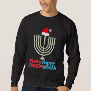 Moletom Natal Hanukkah Papais noeis Judeus Menorah Natal