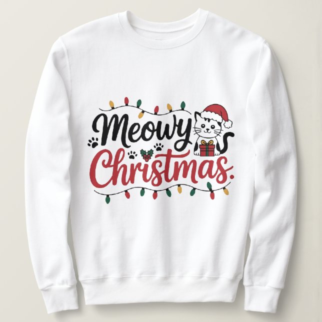 Moletom Natal Meowy 2025  (Frente do Design)