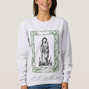 Moletom Natal Natividade Madonna e Child Holly Border 