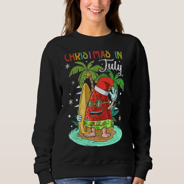 Moletom Natal No Surf De Melão De Julho (Frente)