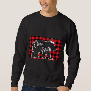 Moletom Natal Oma Bear Natal Fame de Buffalo Xadrez Vermel