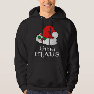 Moletom Natal Oma Claus Correspondendo Pajama Santa Hat X-