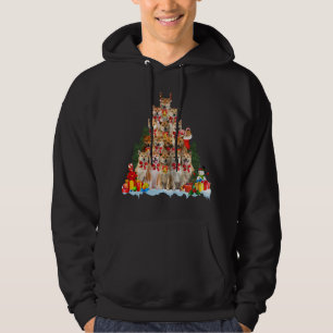 Moletom Natal Pajama Shiba Inu Xmas Árvore Oferece Pai de