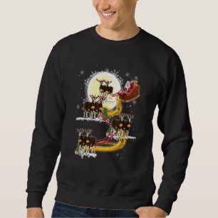 Moletom Natal Papai Noel Montado Bode Bode Xmas