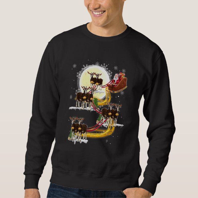 Moletom Natal Papai Noel Montado Bode Bode Xmas (Frente)