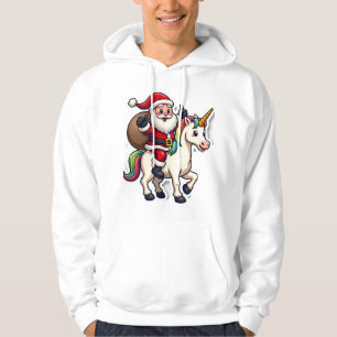 Moletom Natal Papai Noel Montado Unicórnio - Meninas de Na