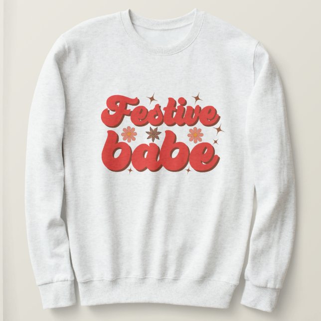 Moletom Natal para bebês festivos (Frente do Design)