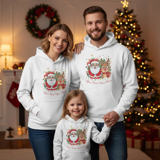 Moletom Natal Personalizado Papai Noel e Rena (Criador carregado)