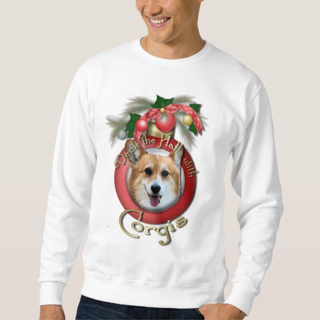 Moletom Natal - plataforma os salões - Corgis - Owen (Frente)