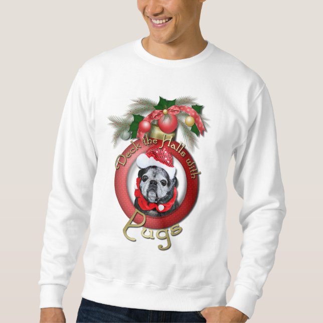Moletom Natal - plataforma os salões - Pugs - anjo (Frente)