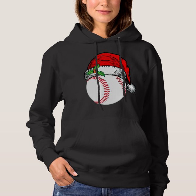 Moletom Natal Santa Hat Baseball Esporte Engraçado Present (Frente)