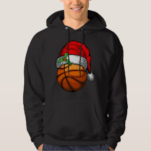 Moletom Natal Santa Hat Basquete Esporte Engraçado Present