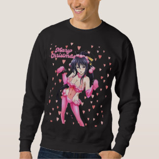 Moletom Natal sexy Santa Casar Natal Coração Rosa Anime Di