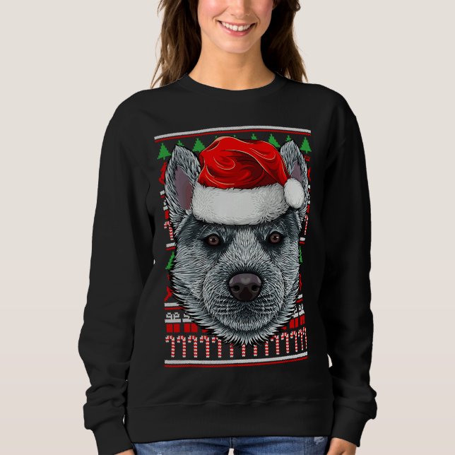 Moletom Natal Siberian Husky Santa Hat (Frente)