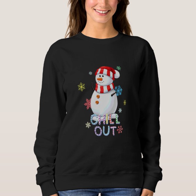 Moletom Natal Snowman Fill Out Snowflakes Xmas Boys G (Frente)