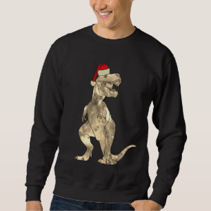 Moletom Natal T Rex Engraçado Assustador Dinossauro Festiv