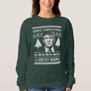Moletom Natal Trump - Faça Excelente de Natal novamente