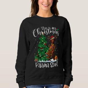 Moletom Natal Vizsla Reindeer Pajama Dog Xmas