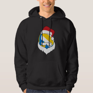 Moletom Natal Voleibol Santa Hard Beard Xmas Esporte Bo
