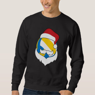 Moletom Natal Voleibol Santa Hard Beard Xmas Esporte Bo