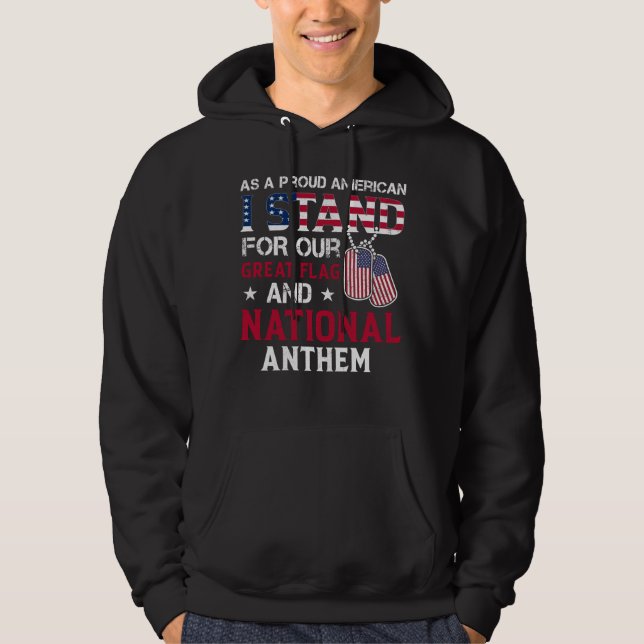 Moletom National Anthem - USA Flag Design (Frente)