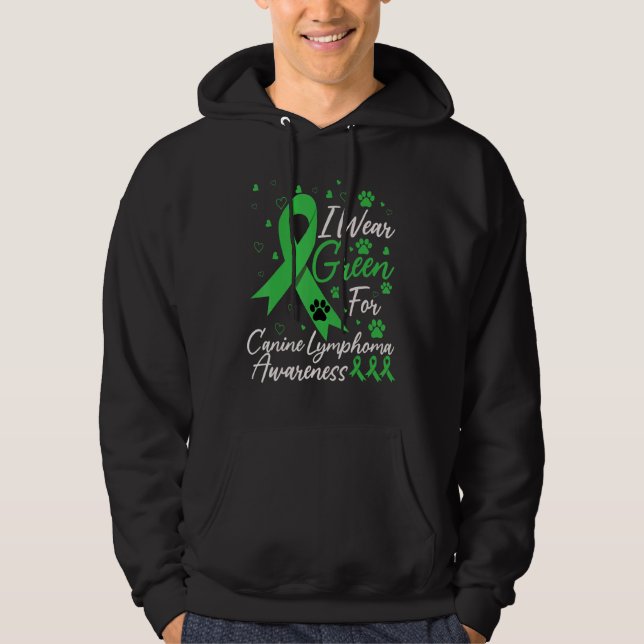 Moletom National Canine Lymphoma Awareness Day Green Dog R (Frente)