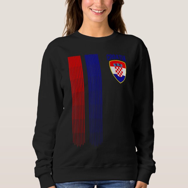 Moletom National Croatia Flag Croatian Football Fan Soccer (Frente)
