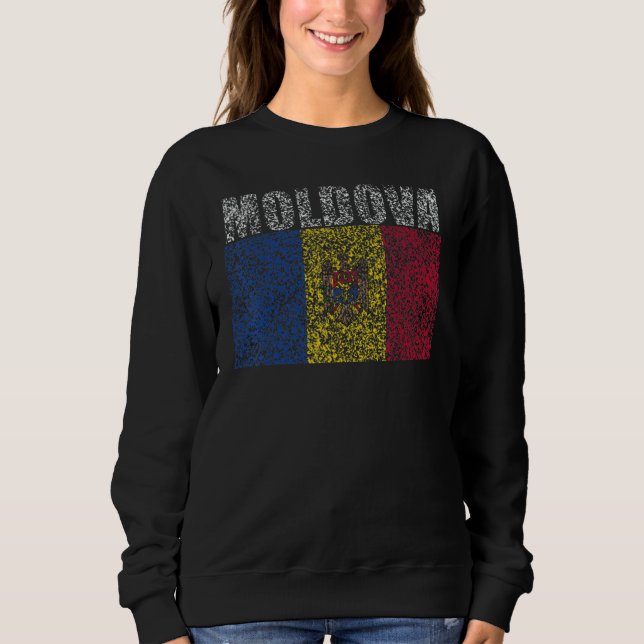 Moletom National Flag of Moldova souvenir  for men women 3 (Frente)
