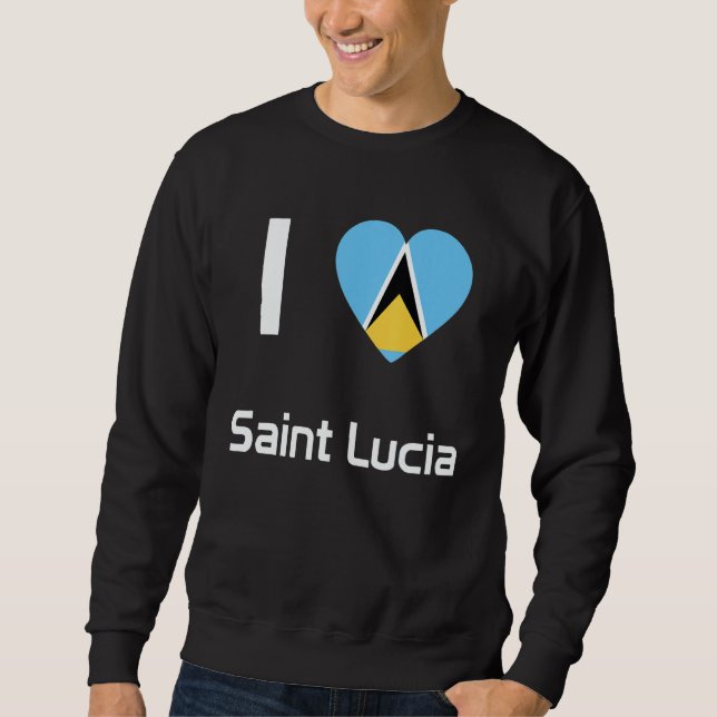Moletom National Flag of Saint Lucia souvenir   for men wo (Frente)