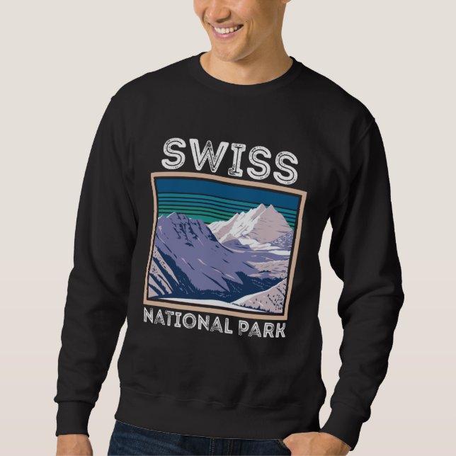 Moletom National Park Souvenir Swiss Alps Switzerland Moun (Frente)